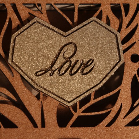 Casket for the rings "Stylish", 10 x 9.5 x 2, oak, MDF-4