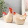 Souvenir ceramics "Rooster and chicken" set 2 pcs 5.3x8.2x7 5.3x10.5x10 cm