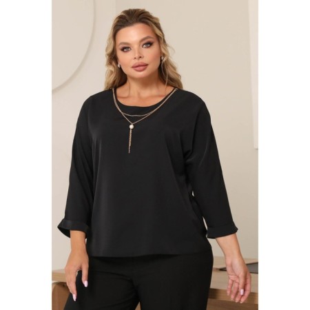 Female blouse, size 48, black color-2