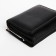 Women's wallet on the button, black color