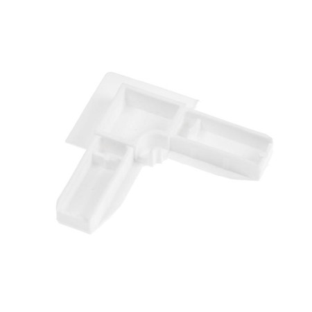 Connector angle 30 mm for the profile "wing", white-2