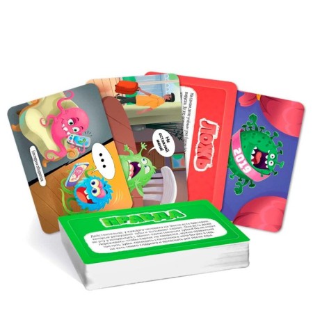 Board game "True, Clean. Viruses and bacteria »60 cards-1