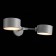 Wall lamp EVOLUCE. Sle183701-02. Gemento. 2x60 watts, E14, 51x12 cm, gray color