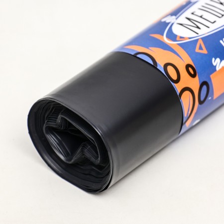 Garbage bags in the roll "Upakland" 60 l, black, PVD, thickness 40 μm, 10 pcs, 50 x 80 cm-1