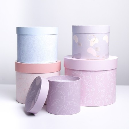 Set of boxes 5 in 1, gift packaging, “tender”, 13 x 13.5–19.5 x 23 cm-1