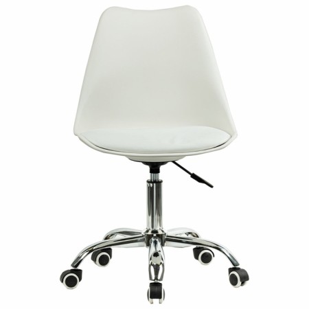 A chair for the operator Brabix Eames MG-310 Ch, chrome, white plastic, eco-leather white-2