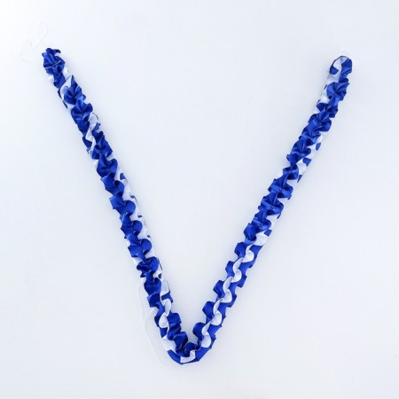 Tape to the hood "Wedding", triple, white-blue-1