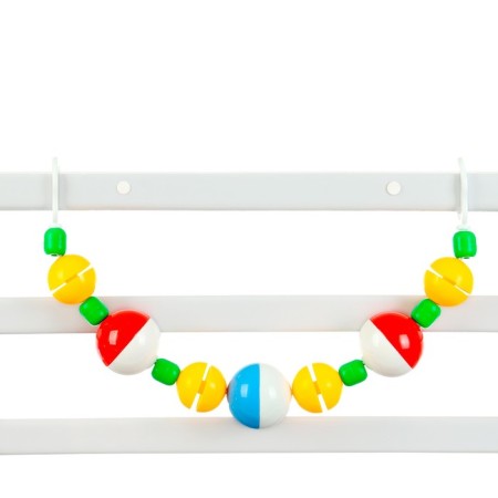 Stretching to a stroller/crib "beads", Aelita