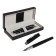 Gift handles, 2 pieces, in the leatherette case (feathers and ball), PB IM, black/silver
