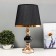 Daile table lamp E27 40W black and gold 25x25x44 cm