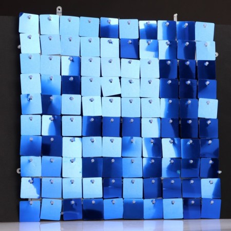 Panel with sequins for photo zones, square, 30*30cm, blue color-1