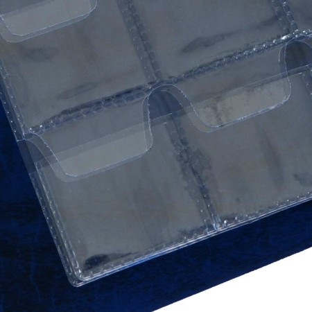 Album for coins 125 x 185 mm Calligrata "Combi" on 138 coins, covering artificial leather, blue-4