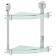 Corner shelf two -tier, width 26 cm, matte glass, chrome