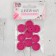 Set of wood stripes "Hand Made with Love", 2 × 2 cm, 10 pcs, bright pink color