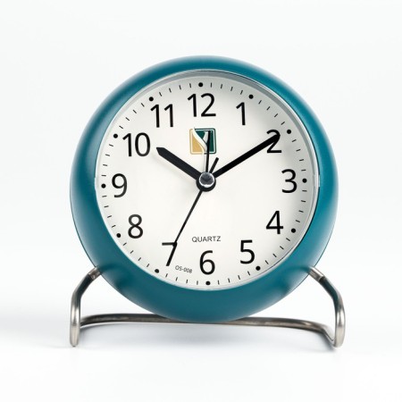 Brea alarm clock, discrete move, d-9 cm, with backlight, 1 aa