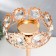 Summary Metal for 1 candle "Crystals - Tiara" gold 25x12x12 cm