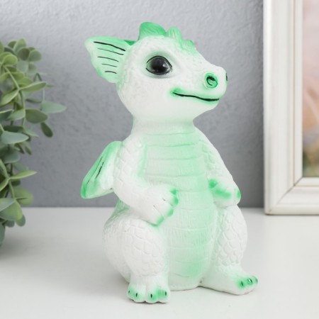 Figure "Dragon" 18x10x10 cm, white-green-1