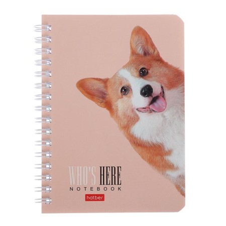 Note book A6, 80 sheets in a cage, on the crest "Who is here?", Cardboard cover, OFSET block, mix-1