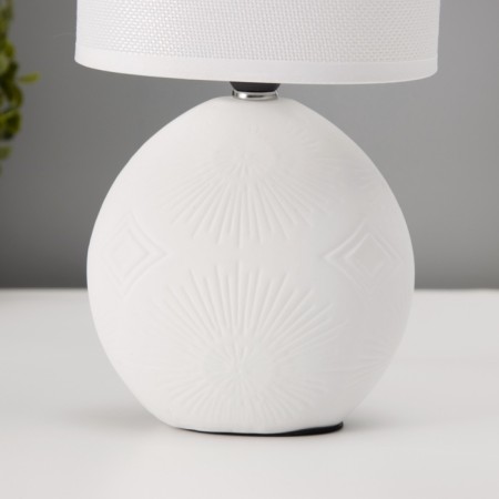 Table lamp with lampshade Risalux "FIESS", E14, 40 W, White, 13 × 13 × 27 cm-3