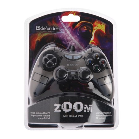 Defender Zoom, Xinput gamepad, wired, vibration, for PC, USB, gray-black-5