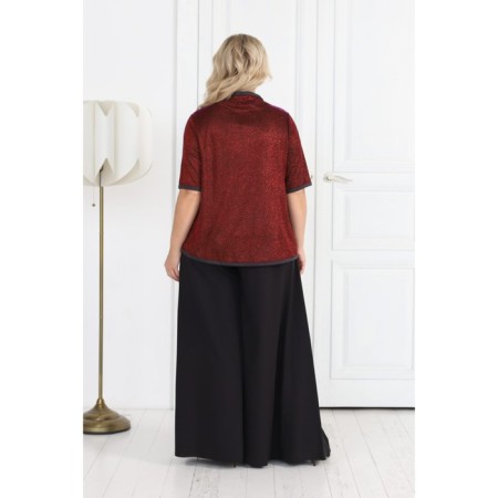 Female jumper, size 42, burgundy color-8