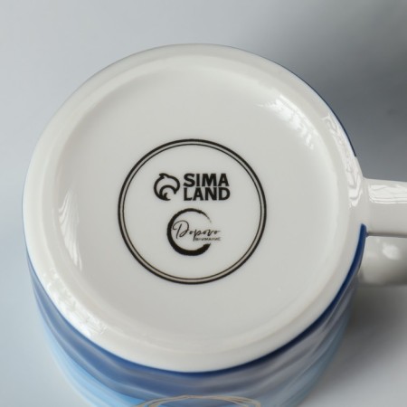 Ceramic "Sea" mug, 350 ml, blue color-4