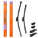 Airline wiper brushes, frameless 2 pcs, 3 types, 550/450 mm