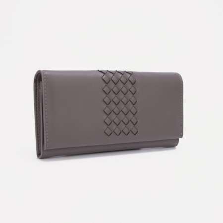 Women's wallet on magnets, gray color