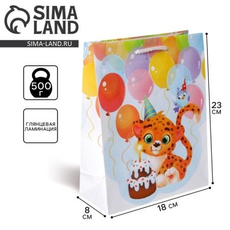 Gift laminated package, packaging, Happy Birthday, MS 18 x 23 x 8 cm