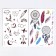 Set "Children's Tattoos", glow in the dark, 2 sheets