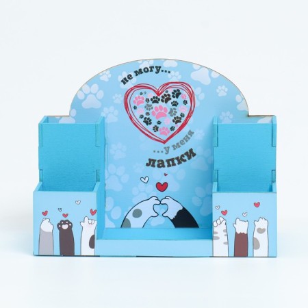 Organizer for the office "I can’t - I have paws" 20x15x10 cm-2