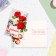 Postcard "respected teacher!" White and red roses, 12.5x19.5 cm