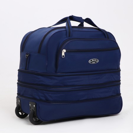 Road bag on wheels, a lightning department, with an increase, an outer pocket, blue color-2