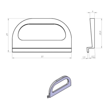 Handle for a mosquito net, plastic white, 250 pcs-2