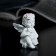 Polystone souvenir "Angel-karapus in a pink wreath with a bear" MIX 5.8x4.4x3.8 cm