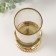 Ceramics candlestick, glass for 1 candle "Wells" d = 8 cm gold 10x10x21.5 cm