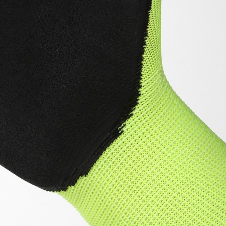 Fishing gloves, rubber, lime color-4