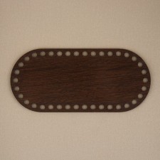 Donce for a bag, oval, 22 × 10 cm, brown color