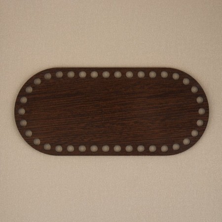 Donce for a bag, oval, 22 × 10 cm, brown color