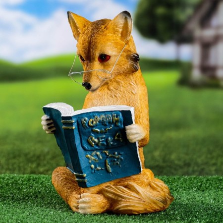 Figure "Fox with a book" 30x19x17cm-7