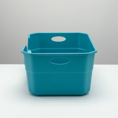 The toilet open with the side entrance with a scoop and a filter, 50 x 35 x 24 cm, blue-5