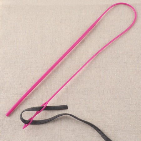 Flexible knitting needle for rubber bands / braid / cord, 58 cm, pink color-2