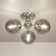 Ceiling chandelier CITILUX "Tommy" CL102130, 46x46x23.5 cm, 3x40W, E14, gray color.