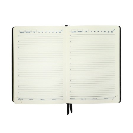Delivery of a non -jointly A5, 136 sheets in a ruler, leatherette "Nebraska", gold cut, black-11