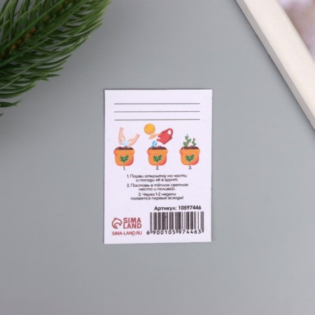 Postcard with seeds "grow itself" "for you" 5*7cm-2