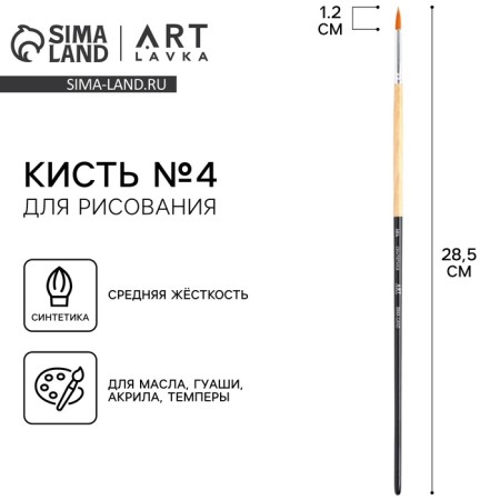 Synthetics Brush Round No. 4