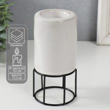 Ceramics candlestick, metal on 1 candle 