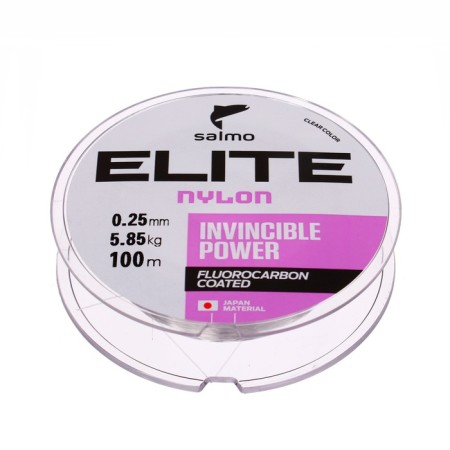 Monophile Lines Salmo Elite Fluoro Coated Nylon, diameter 0.25 mm, test 5.85 kg, 100 m, transparent