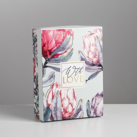 Gift folding box, packaging, “flower”, 21 x 15 x 7 cm-1