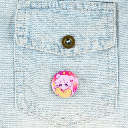 Metal icon, sunset "Cute anime", d = 2.5 cm, mix-22